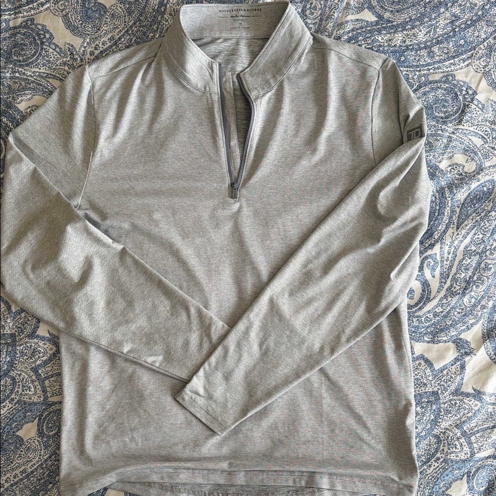 Men's Gray Zip-Up Sweater